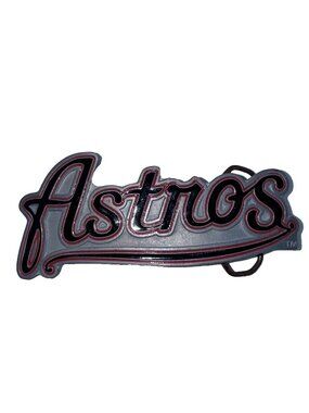 MLB Pewter Belt Buckle Houston Astros